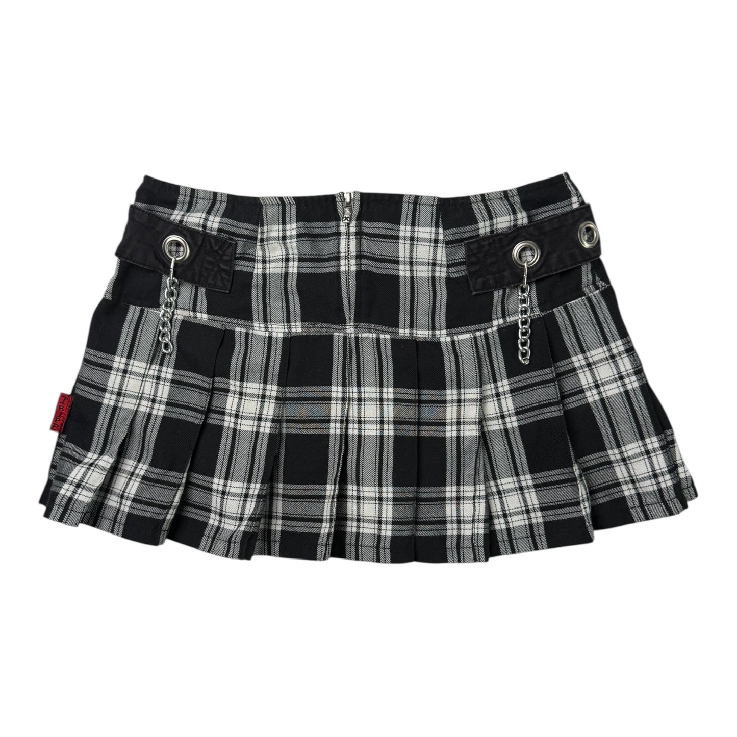 Tripp NYC Skull Detail Chains, Plaid Mini Skirt
