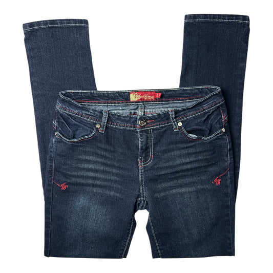 Apple Bottoms Embroidered Red/Yellow Script Jeans