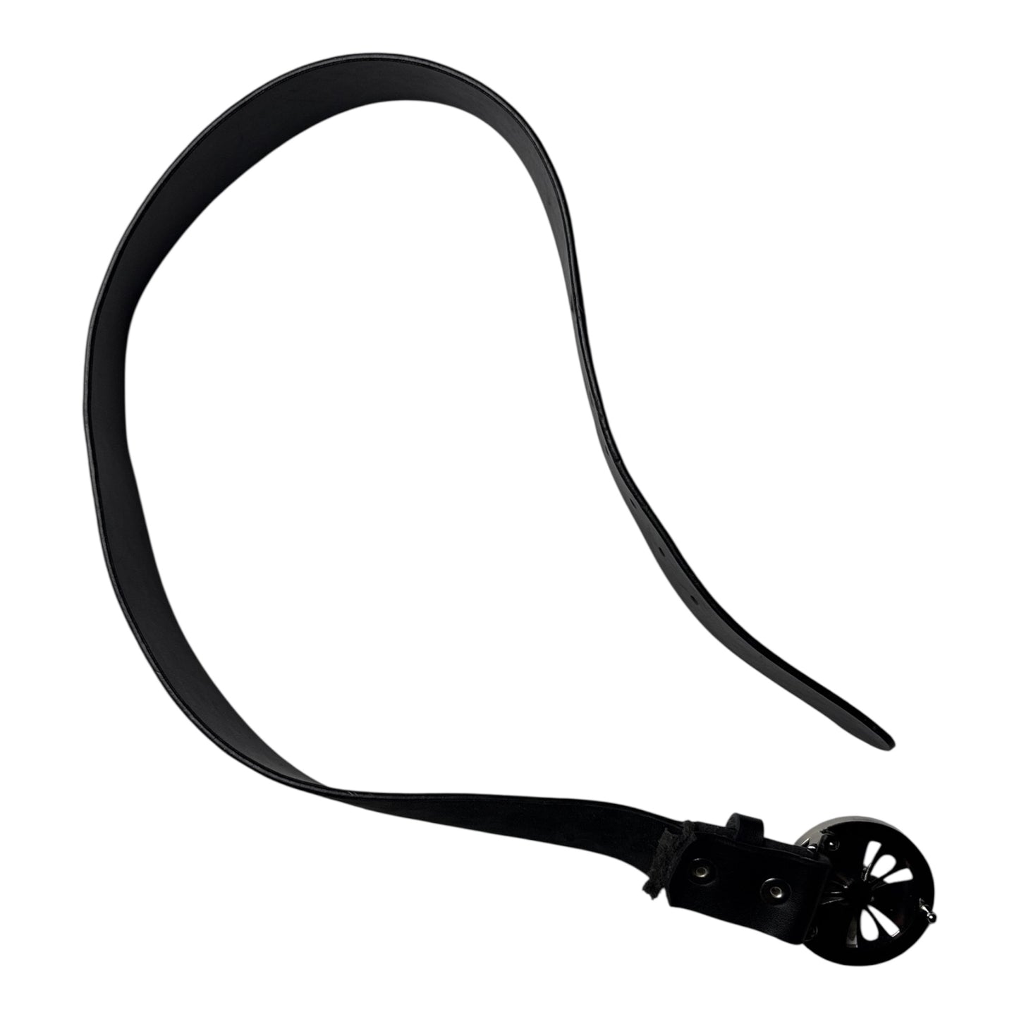 Playboy Black Spinner Belt with Silver Emblem