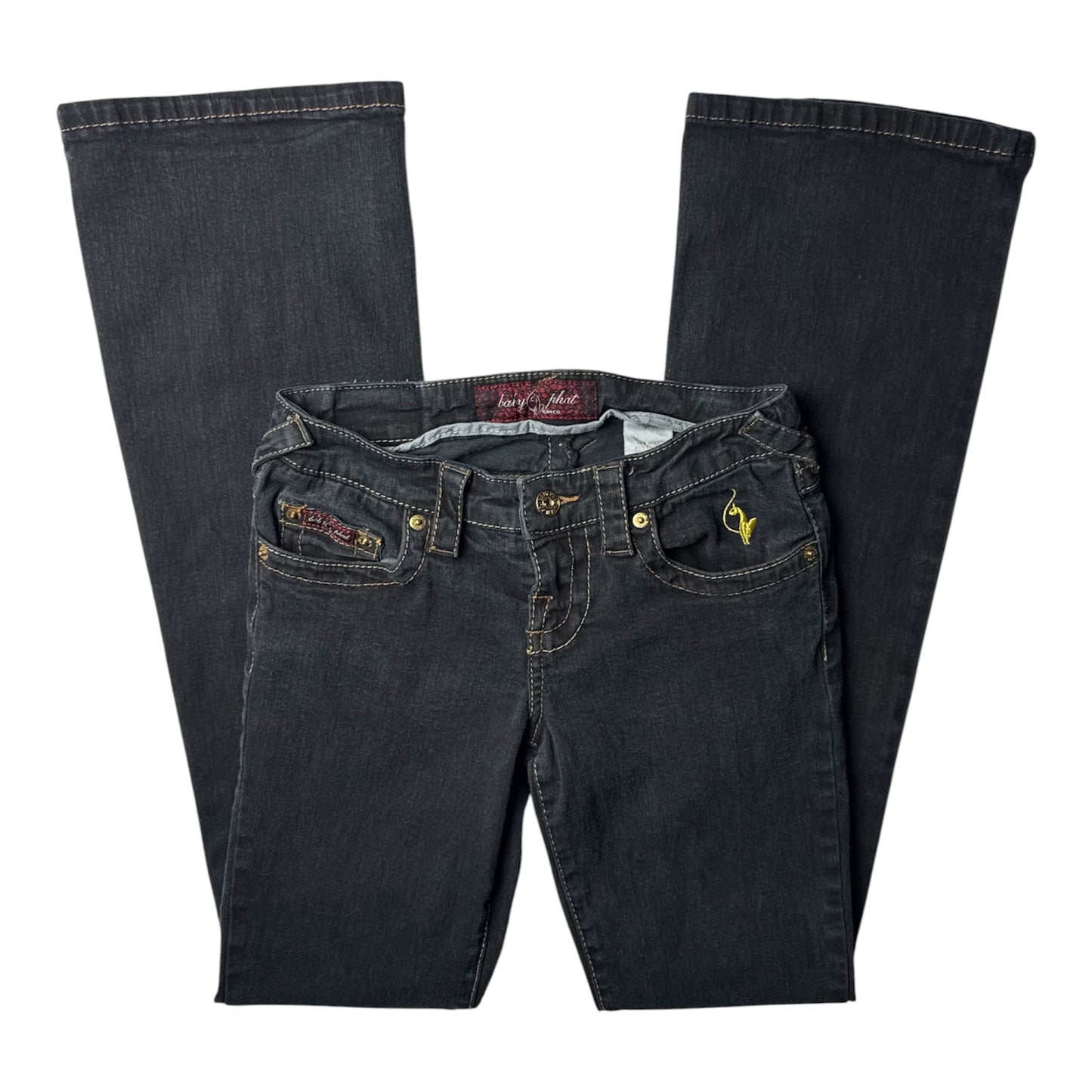 Baby Phat Black Denim Pocket Logo Jeans