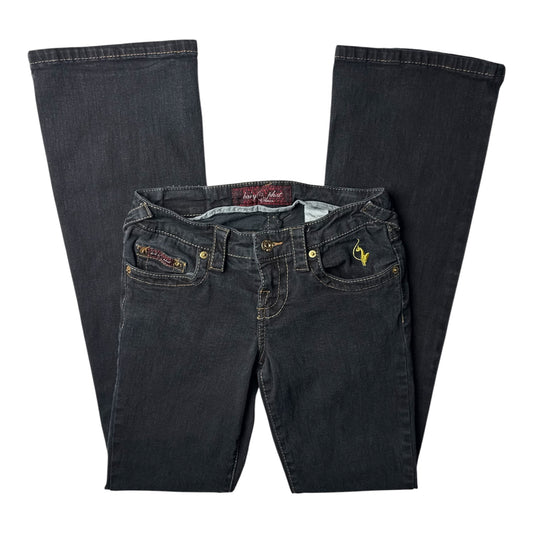 Baby Phat Black Denim Pocket Logo Jeans