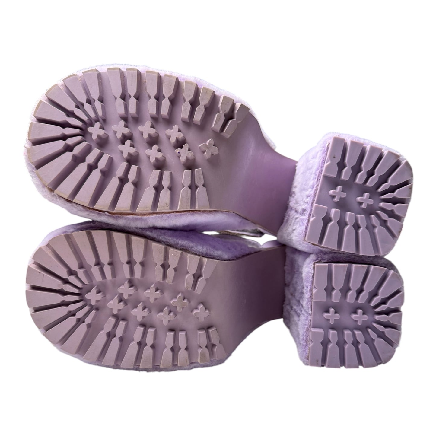 Sugar Thrillz Plush Platform Heels with Rhinestone Strap
