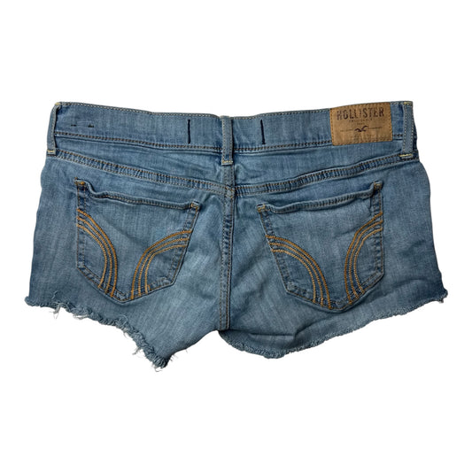 Hollister Low Rise Distressed Blue Jean Shorts