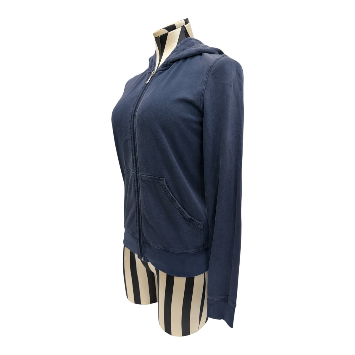 Juicy Couture Navy Blue Zip Up Hoodie w/ 'SMILE 4 JUICY' Graphic