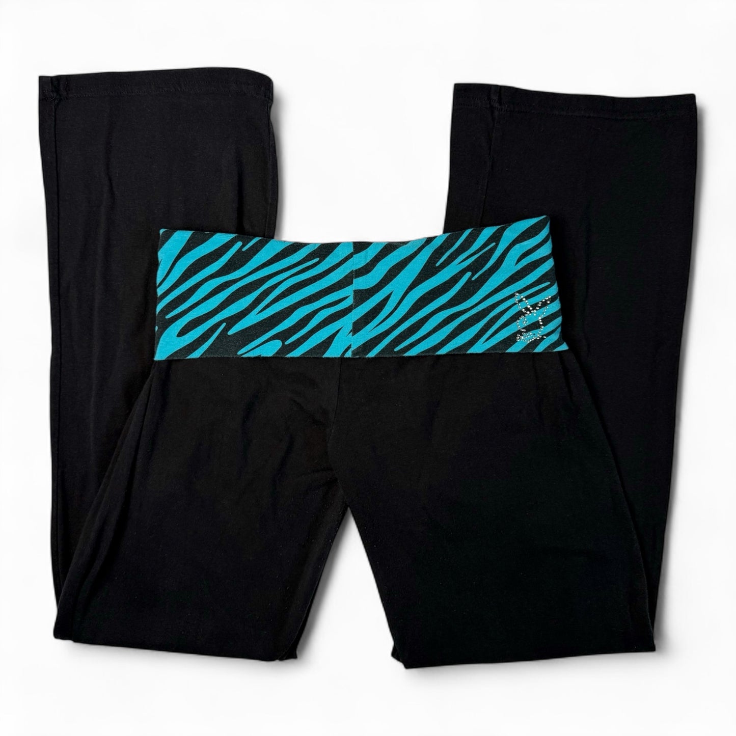 Playboy Embellished Logo Fold Over Yoga Pants