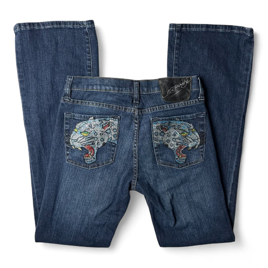 Ed Hardy Embellished Leopard Jeans