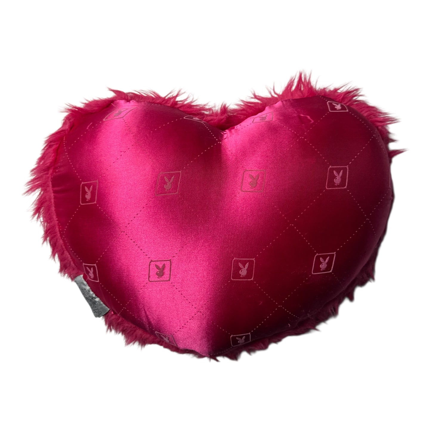 Playboy Original Heart Shaped Fur Pillow