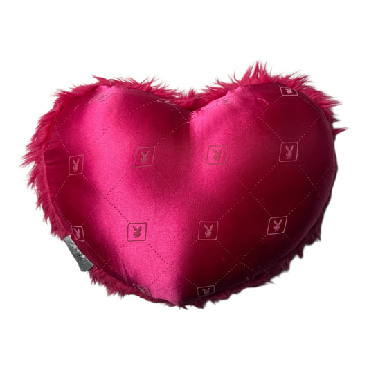 Playboy Original Heart Shaped Fur Pillow