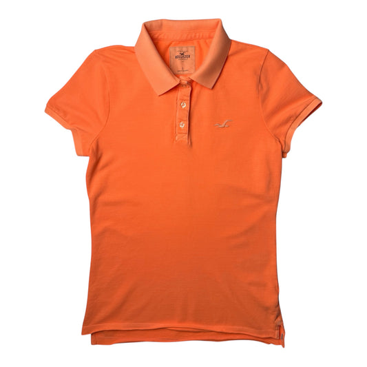 Hollister Embroidered Logo Orange Polo Tee