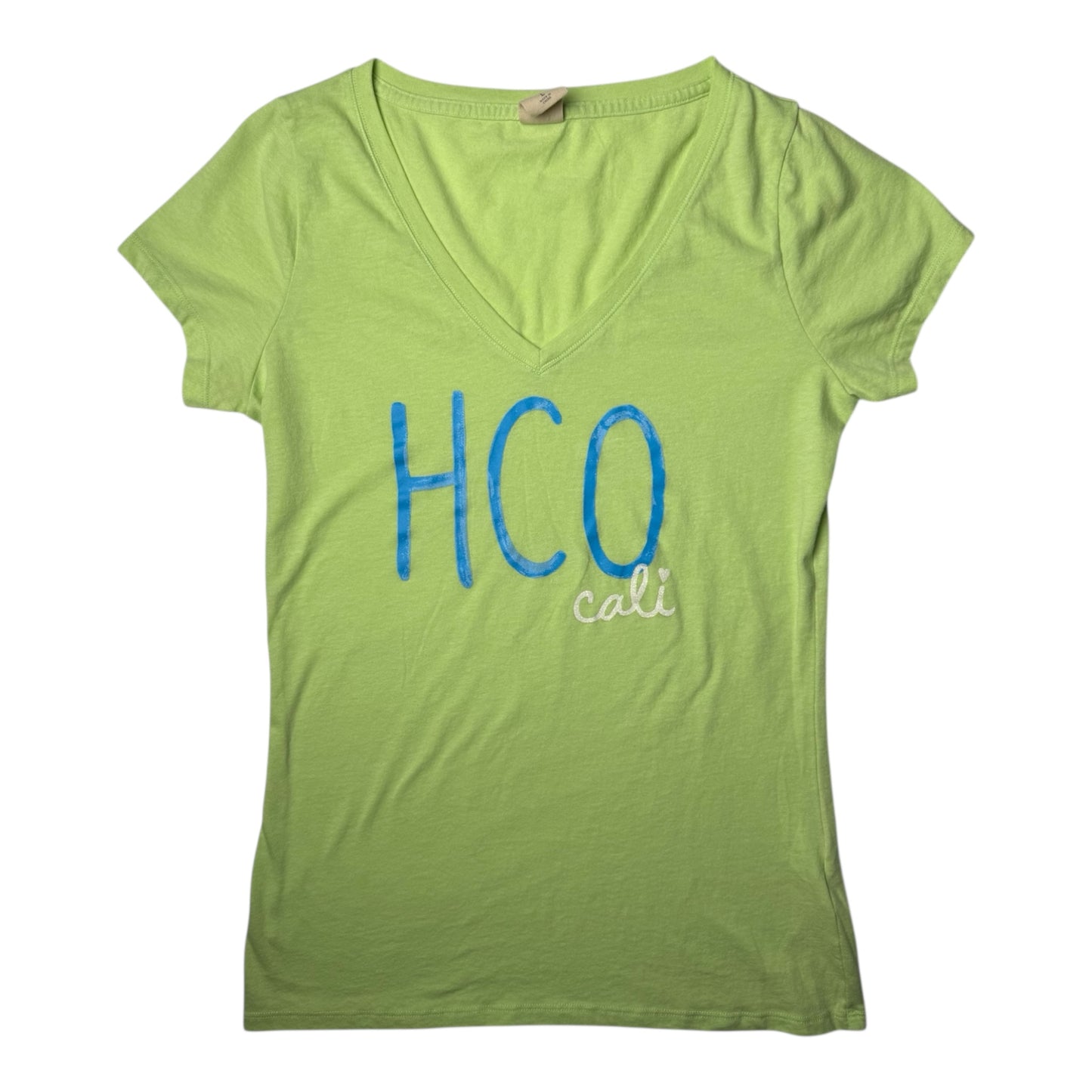 Hollister HCO Cali Green/Blue V Neck Tee