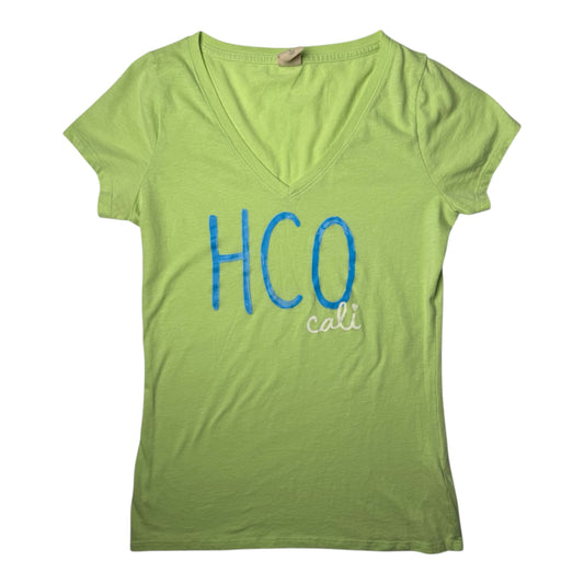 Hollister HCO Cali Green/Blue V Neck Tee