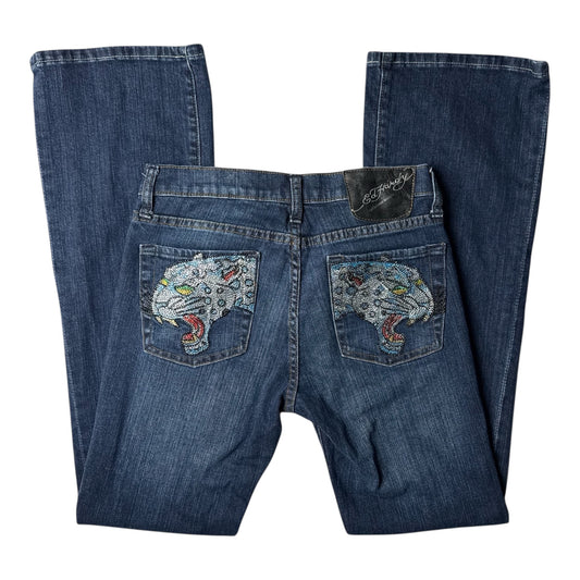 Ed Hardy Embellished Leopard Jeans
