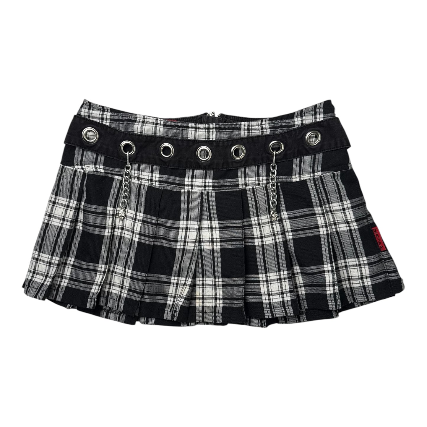 Tripp NYC Skull Detail Chains, Plaid Mini Skirt