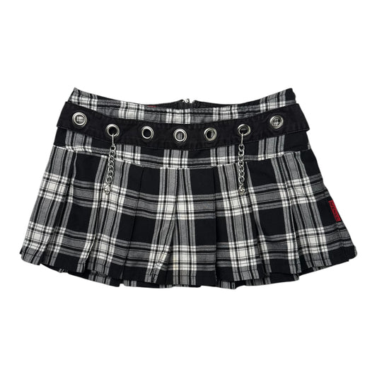 Tripp NYC Skull Detail Chains, Plaid Mini Skirt