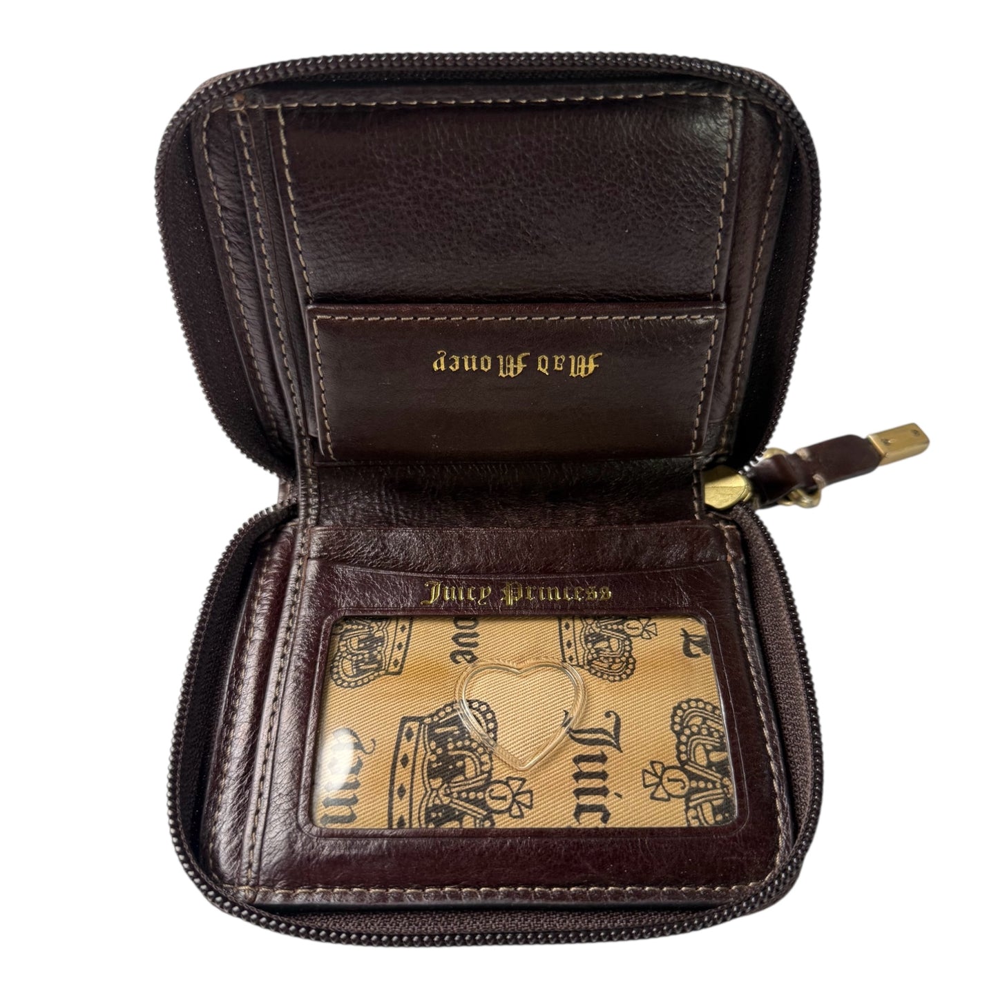 Juicy Couture Brown Flower, Velour Mini Wallet