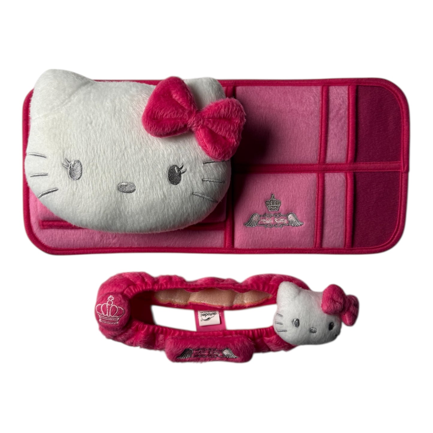 Hello Kitty Angel Car Sun Visor & Rear View Mirror Cover Set