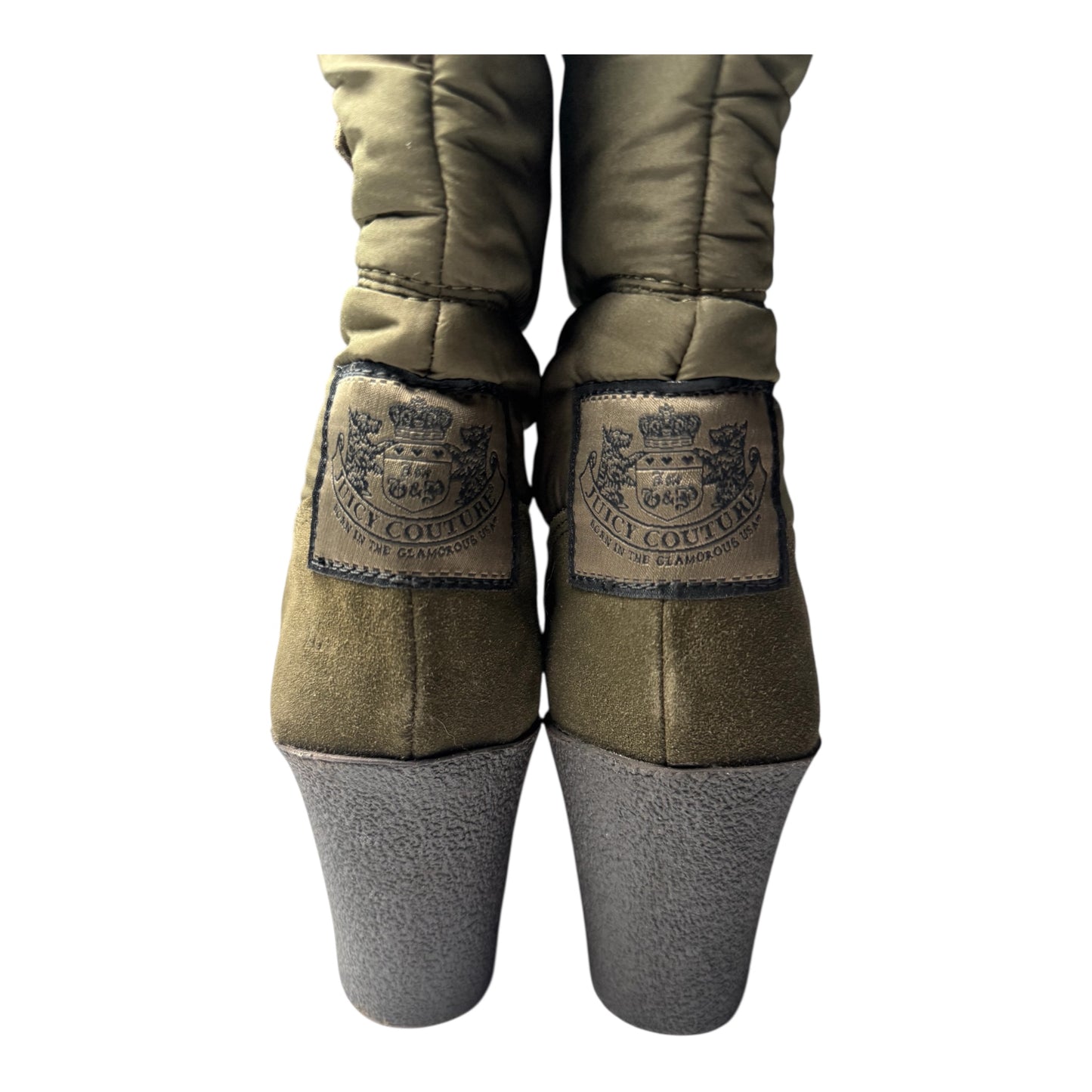 Juicy Couture Faux Fur-Trim Knee-High Wedge Platform Boots