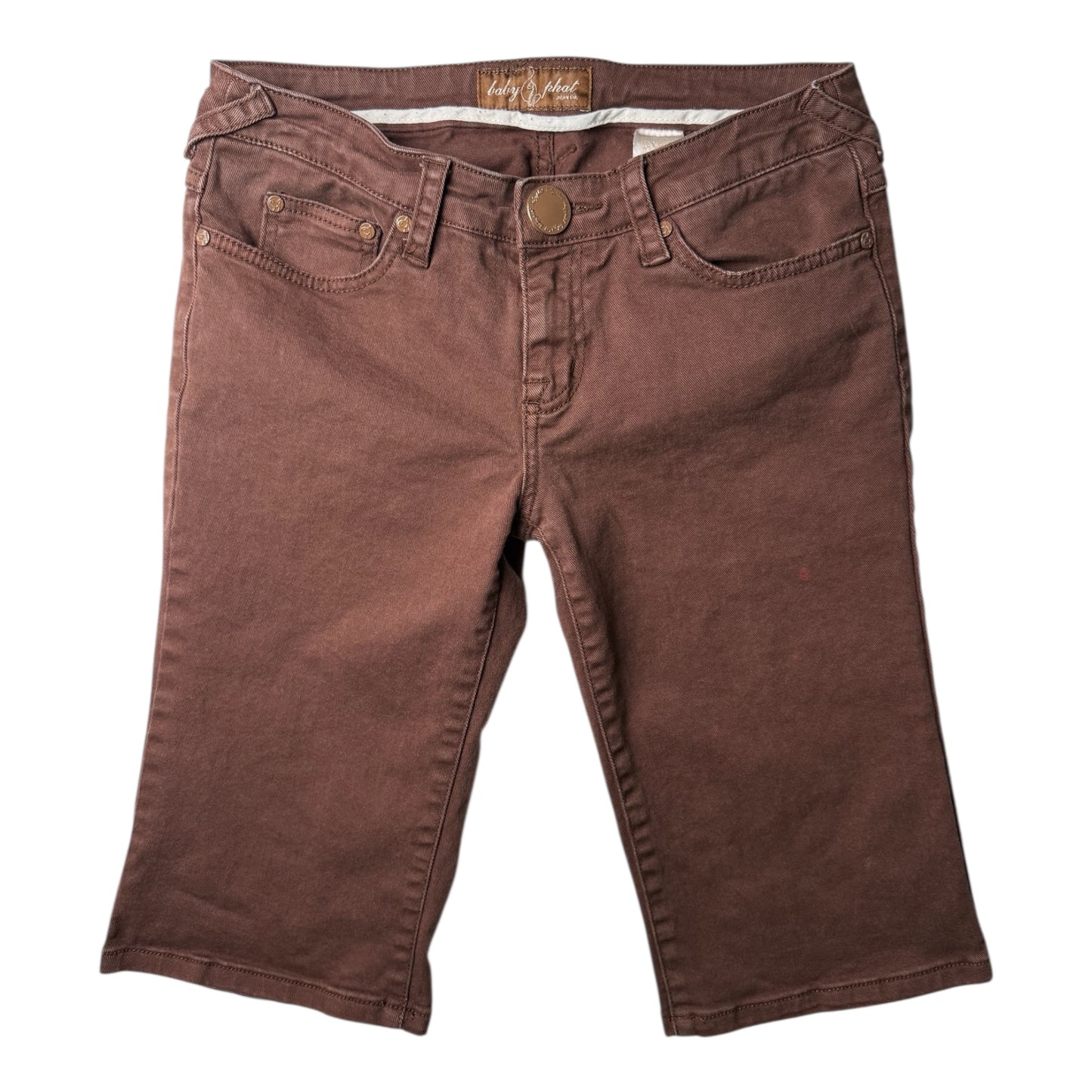 Baby Phat Brown Denim Capri Jeans, Butterfly Pocket Detail