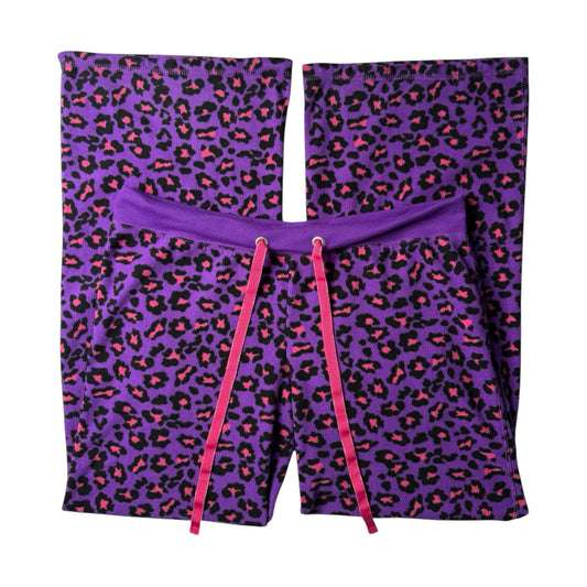 So Clothing Purple/Pink Leopard Fleece Pajama Pants