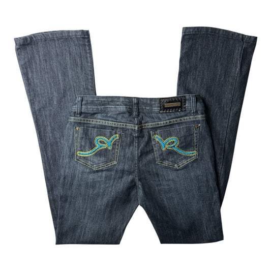 Rocawear Blue Initial-Embroidered Pocket Jeans