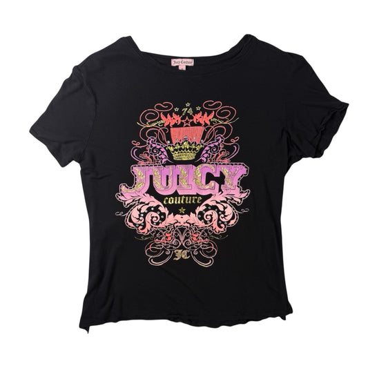 Juicy Couture Black Graphic Blouse