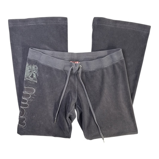 Juicy Couture Script Gray Velour Sweatpants