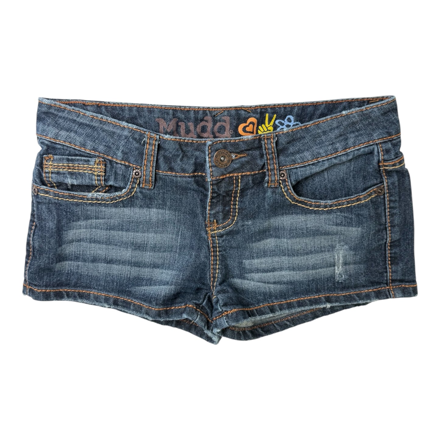 Mudd Low Rise Navy Blue Denim Shorts