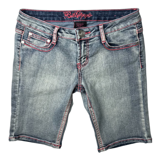 Bubblegum Denim Shorts with Pink Accents