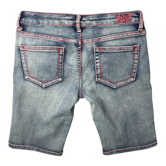 Bubblegum Denim Shorts with Pink Accents