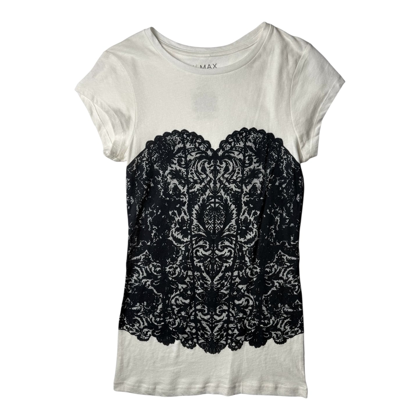 Miley Cyrus & Max Azria Lace Corset Tee