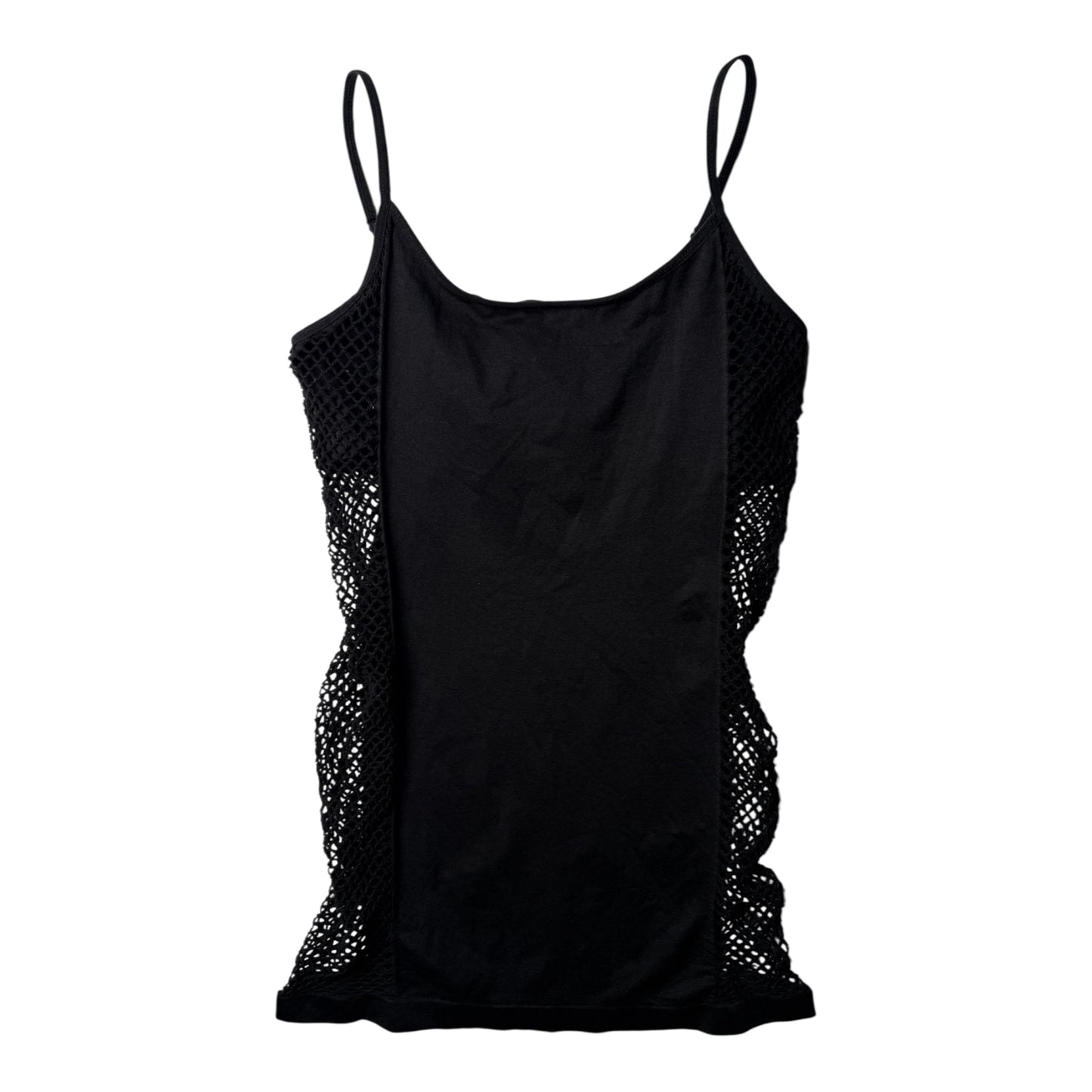 Black Fishnet Camisole Top