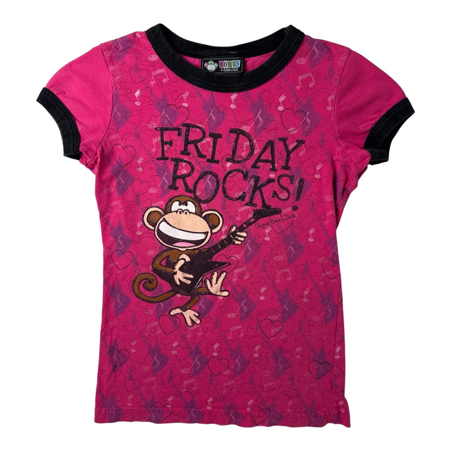 Bobby Jack “Friday Rocks” Graphic Pink Tee