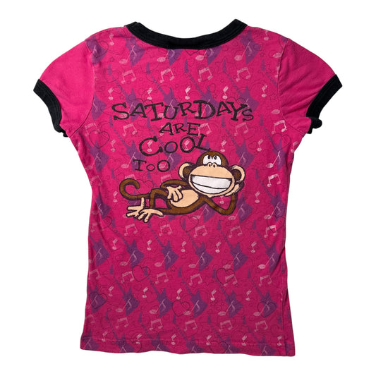 Bobby Jack “Friday Rocks” Graphic Pink Tee