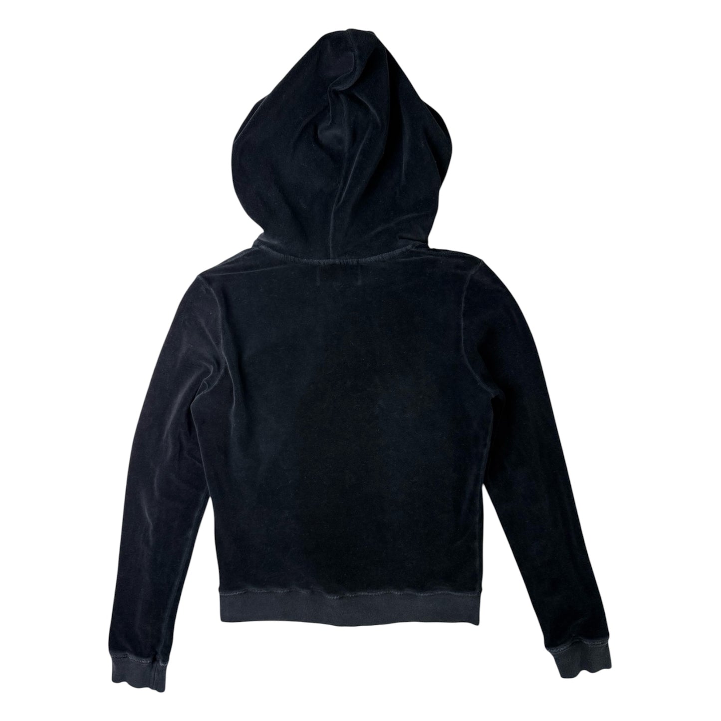 Juicy Couture Black Velour Zip-Up Light Jacket
