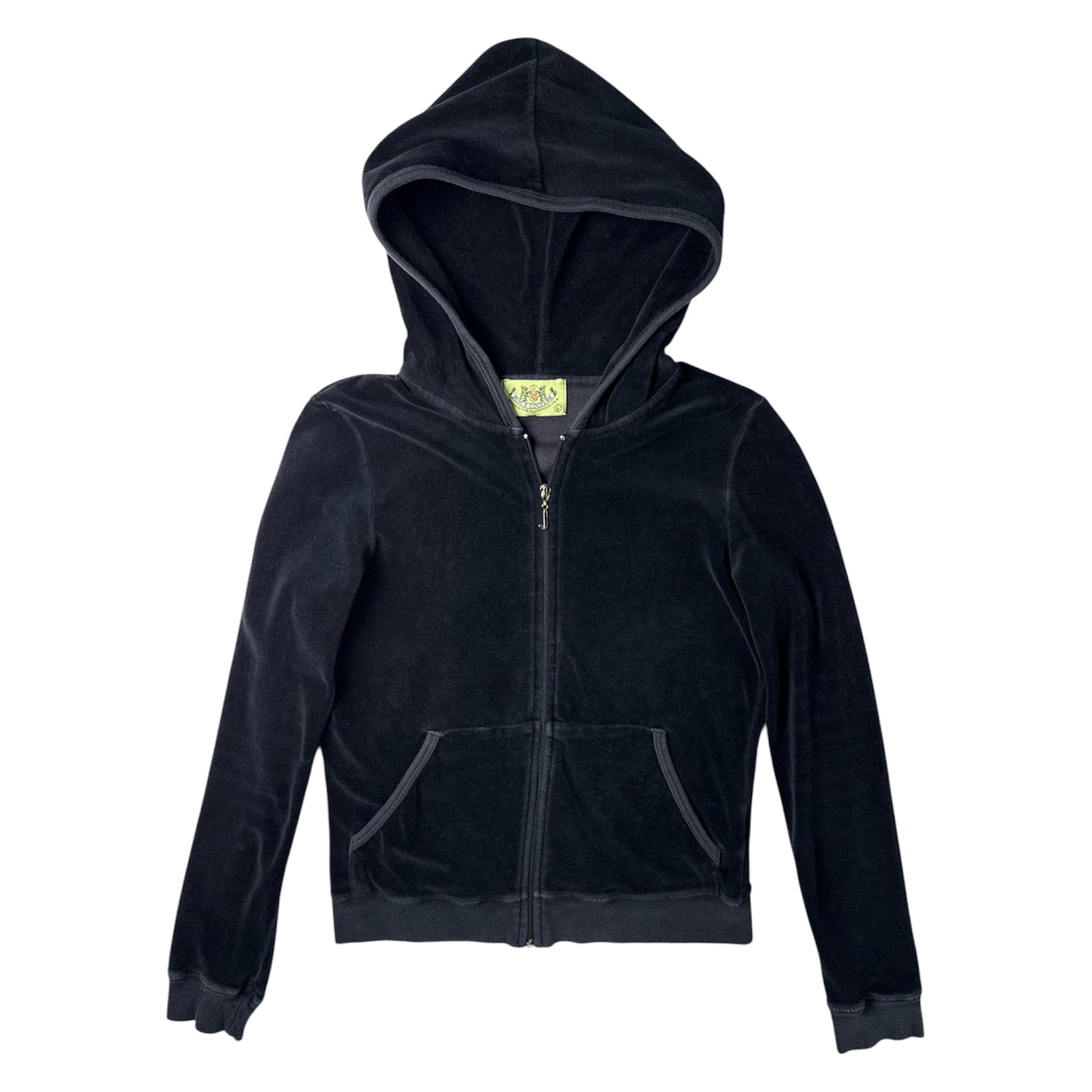 Juicy Couture Black Velour Zip-Up Light Jacket