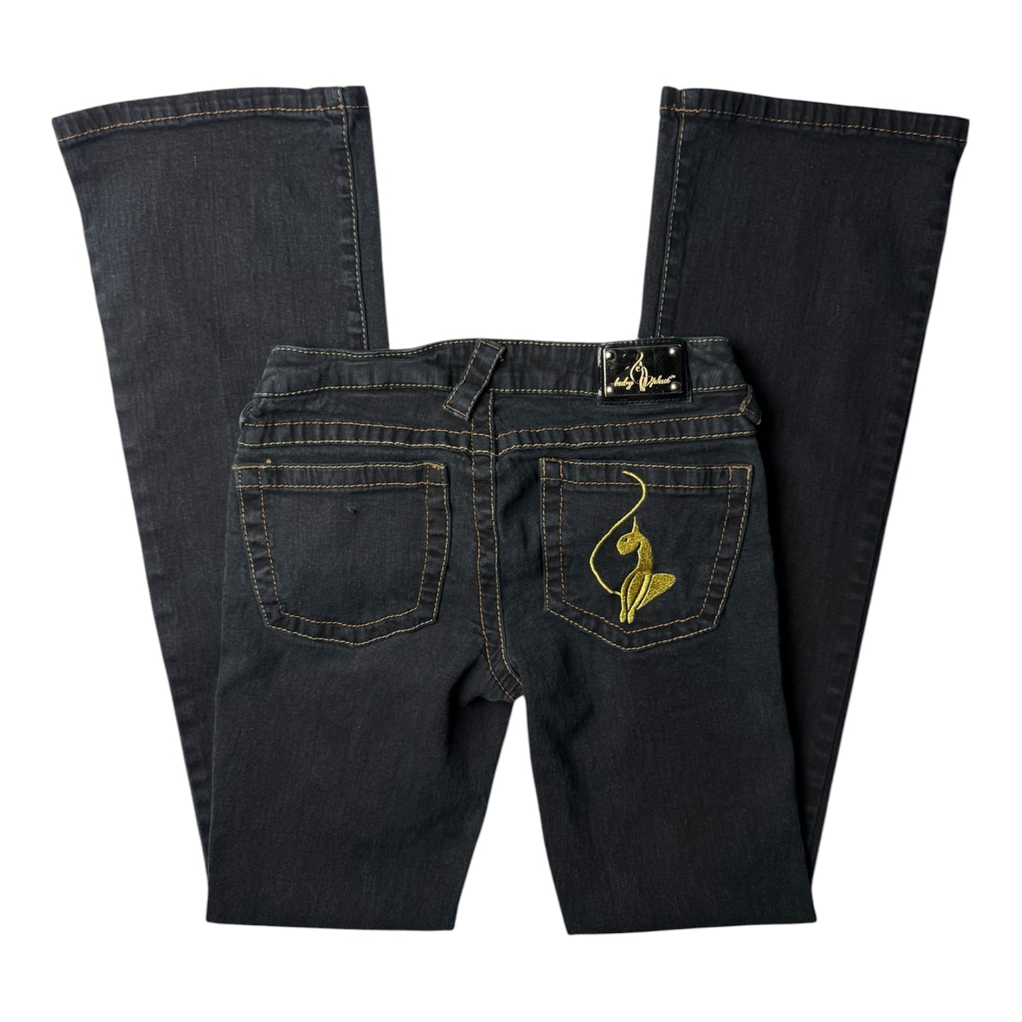 Baby Phat Black Denim Pocket Logo Jeans
