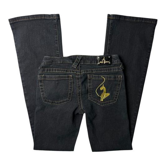 Baby Phat Black Denim Pocket Logo Jeans