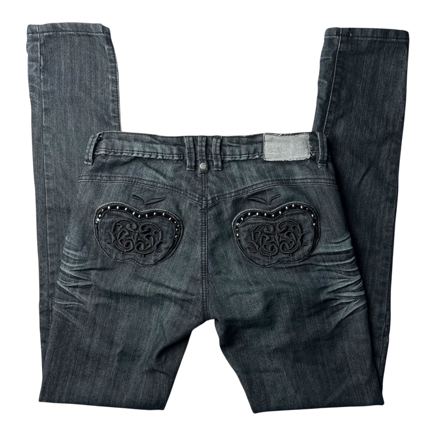Apple Bottoms Jeans with Black Embroidered Apple Pocket Detail