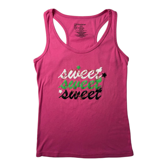 No Boundaries Sweet Script Pink Tank Top