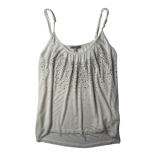 Charlotte Russe White Sequin Camisole Top