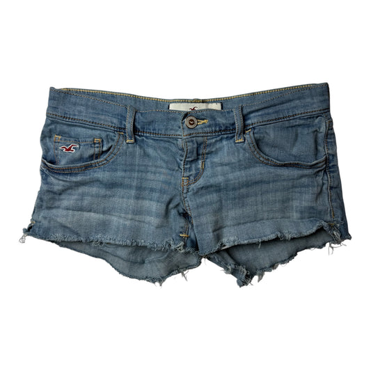 Hollister Low Rise Distressed Blue Jean Shorts