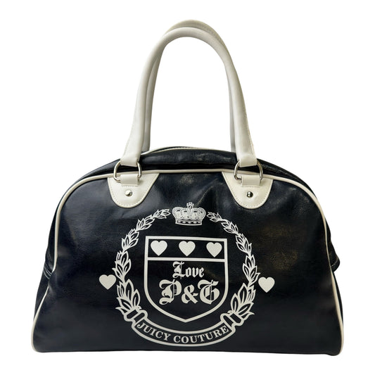 Juicy Couture “Princess of a Bag” Navy Blue & White Duffle Bag