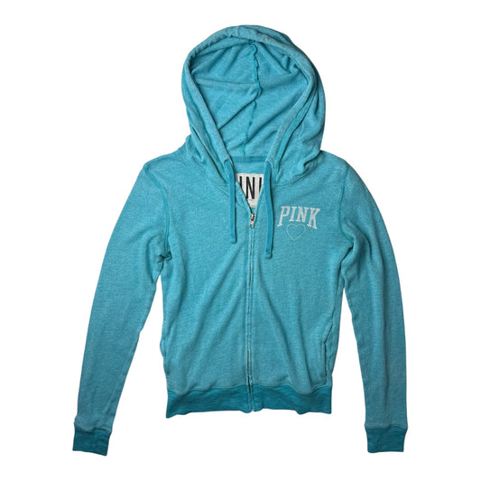 Victoria’s Secret PINK Teal Terry Cloth Zip-Up Hoodie