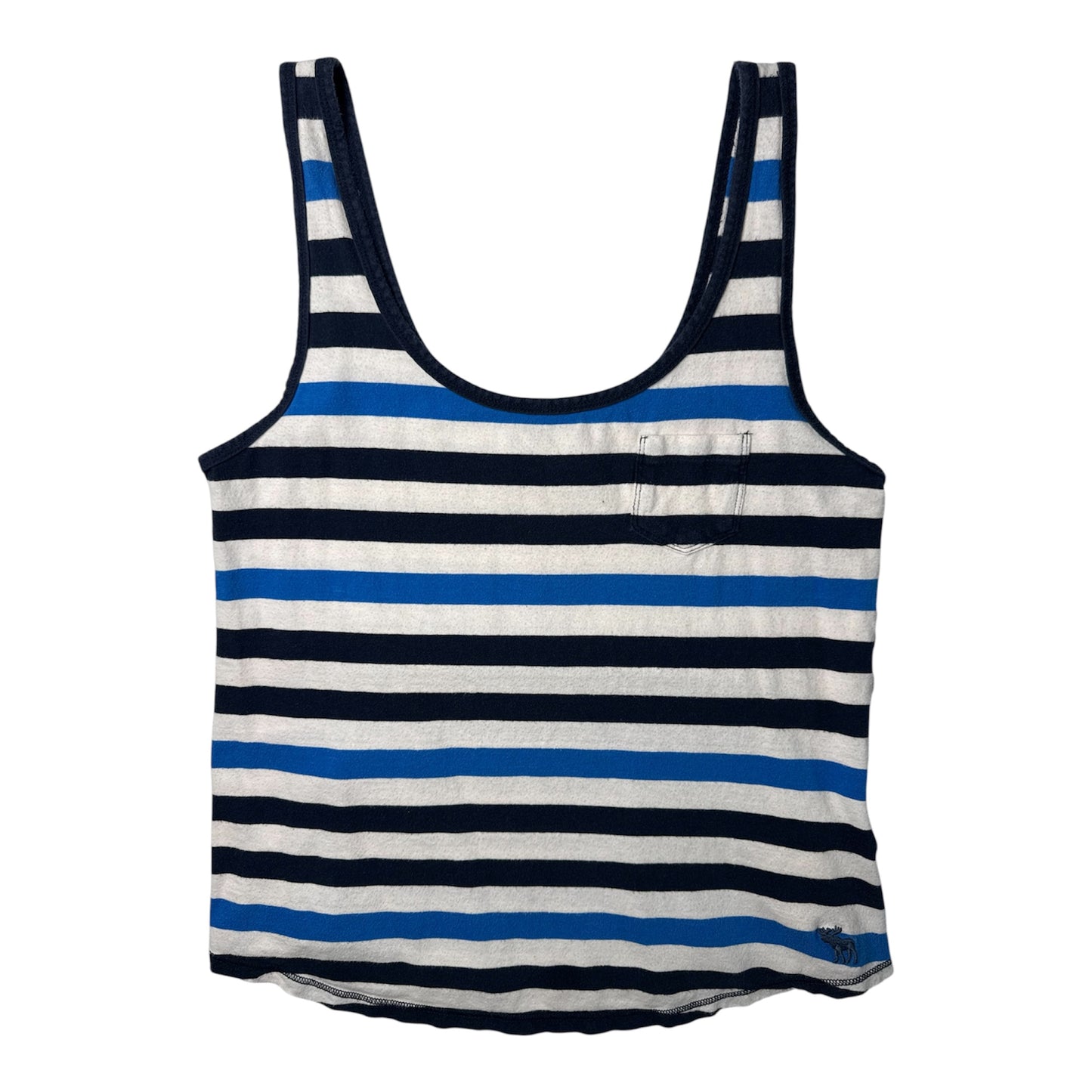Abercrombie & Fitch Blue Striped Pocket Tank Top