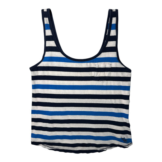Abercrombie & Fitch Blue Striped Pocket Tank Top