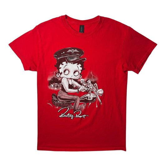 Betty Boop Red Motorcycle Graphic Tee