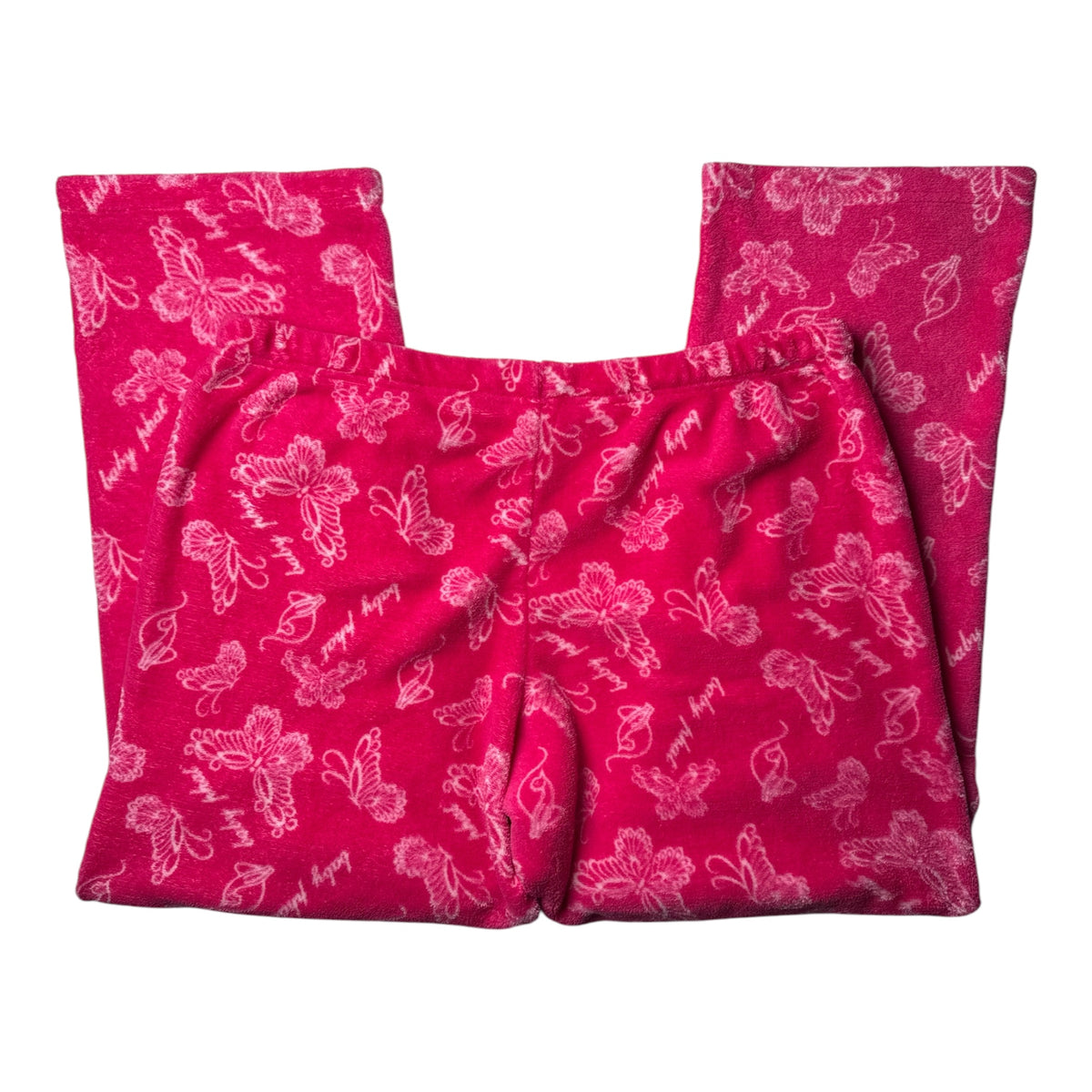 Baby Phat Pink Butterfly Print Fleece Pajama Pants