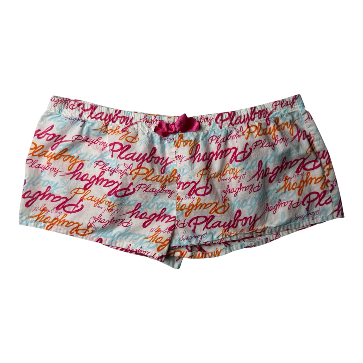 Playboy Multicolor Text Pajama Shorts
