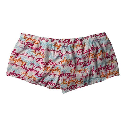 Playboy Multicolor Text Pajama Shorts