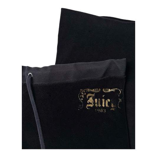 Juicy Couture Black Velour Sweatpants w/ Drawstring Waist